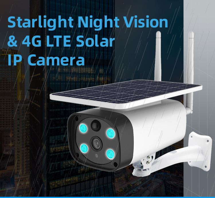 2MP HD 4g wifi solar IP camera infrared vision outdoor